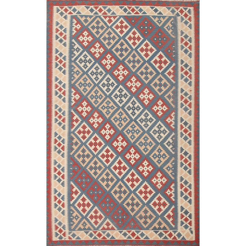 Tapis géométrique kilim 7 x 11
