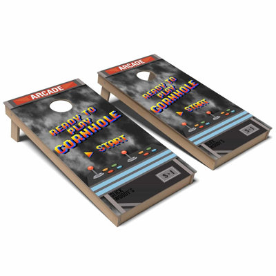 Retro Retro Arcade Game All-Weather Composite Cornhole Board Set