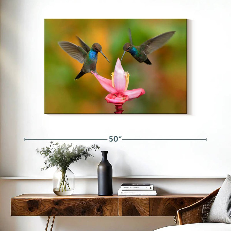 Brampt White Tailed Hummingbirds, 26" H x 39" W