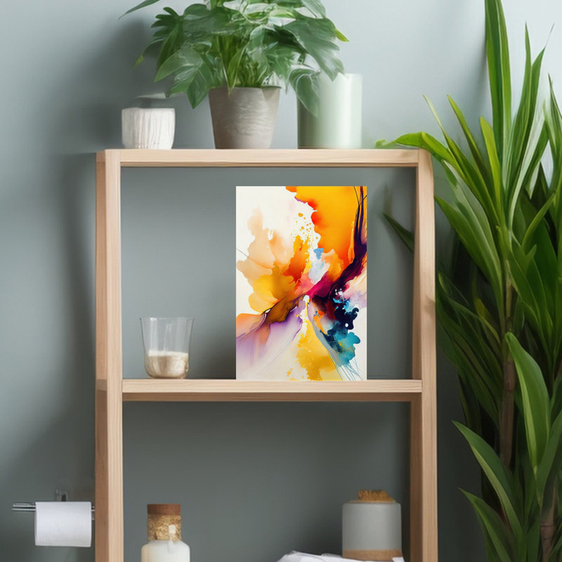 Dynamic Color Fusion Abstract Colorful Modern Wall Art Print by Mauro - Wrapped Canvas Print, 45.72cm H x 30.48cm W