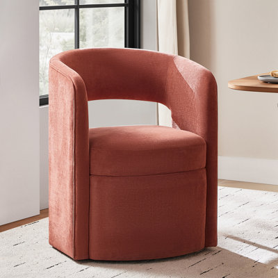 Chaise de salle à manger moderne avec rangement de 25,5 po Aadhira