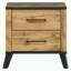 Table de chevet 2 tiroirs Natural Pine
