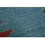 Tapis de couloir oriental bleu Kilim