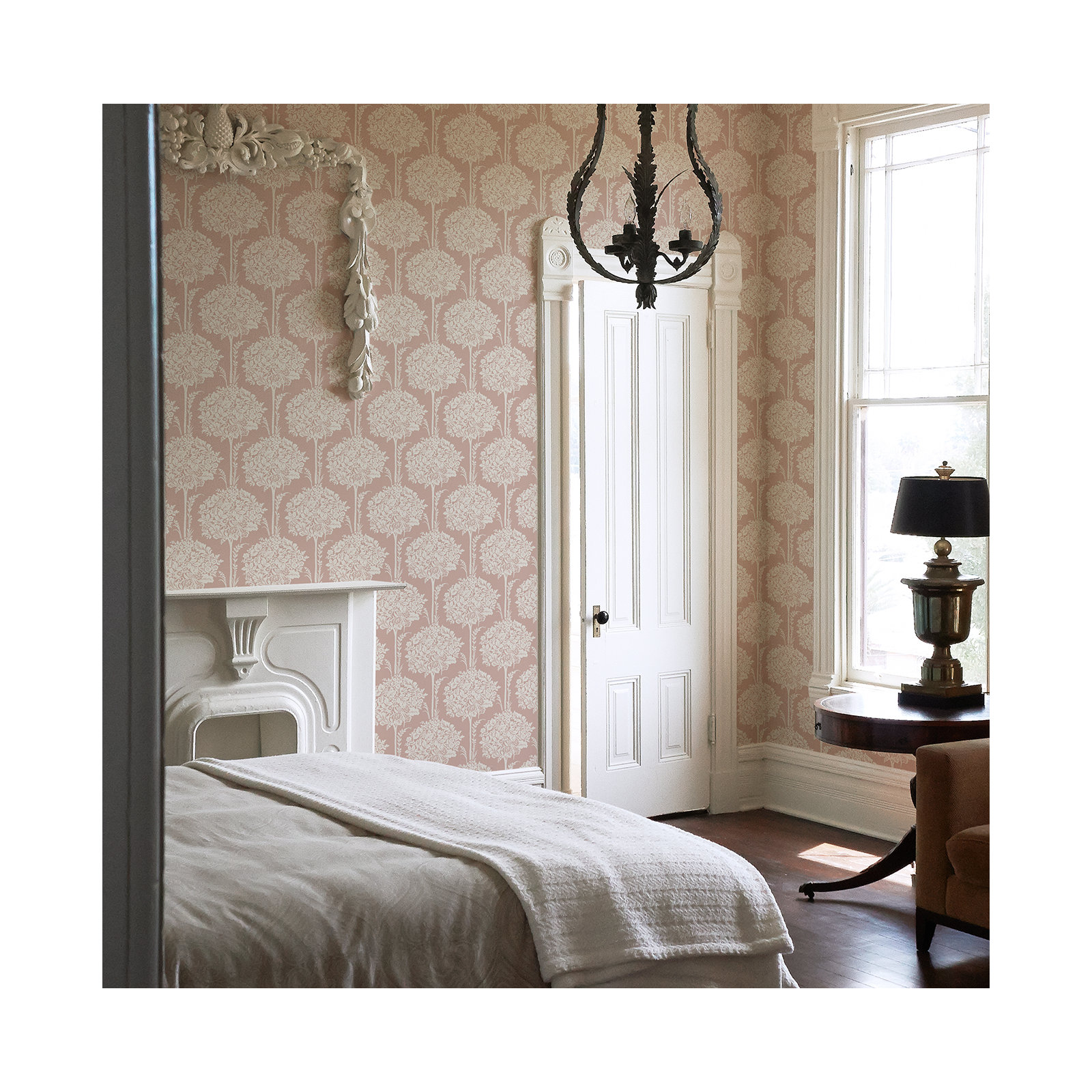 Erelina Floral Wallpaper, Apricot