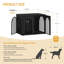 Dog Crate Furniture, 80 cm Wooden Dog Crate, Indoor Kennel for Small/Medium Dogs, End Side Table Animal Crates, Anti-Chew, Anti-Escape, Arched Door Design-855365652