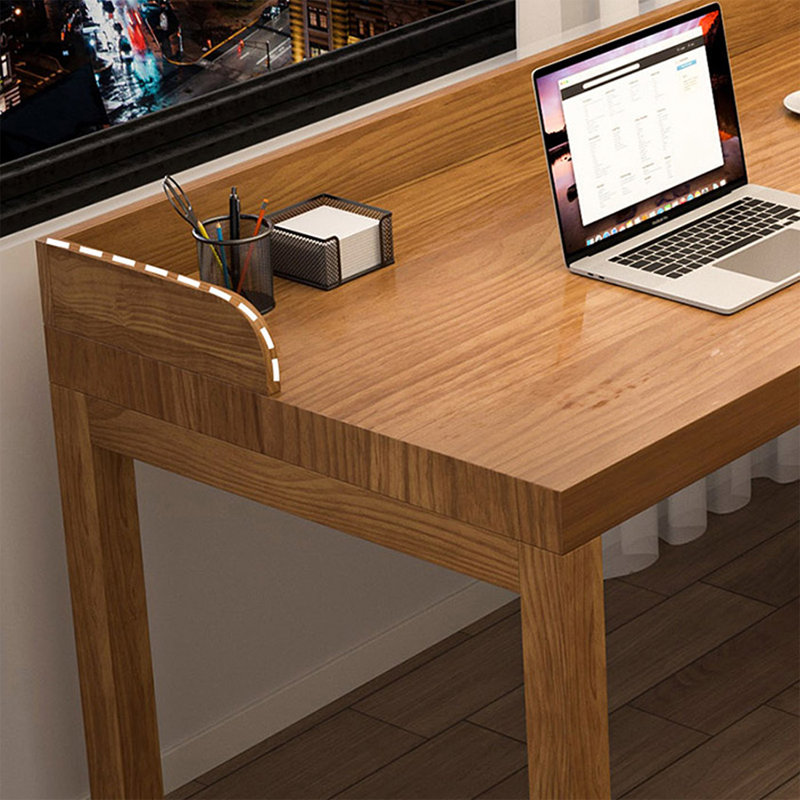 Bureau d'écriture rectangulaire en bois massif noyer, H 29,53 po x l 62,99 po x P 23,62 po