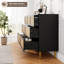 Commode 7 tiroirs en rotin pour chambre à coucher, tiroir profond, noir-973867698
