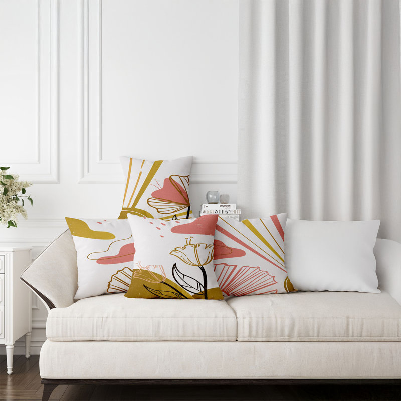 Ensemble de housse de coussin lavable et repassable 4 pièces