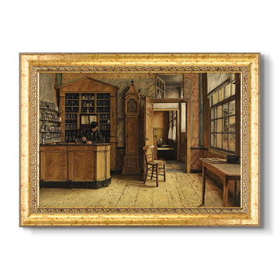 La vieille auberge «Het Loodshuis» à Anvers, 1877 - Henri de Braekeleer - Toile encadrée sur mesure