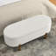 Banc de rangement moderne ovale rembourré