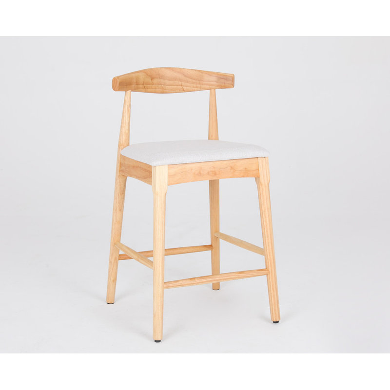 Tabourets de comptoir en bois massif de style Mid-Century 24 po.
