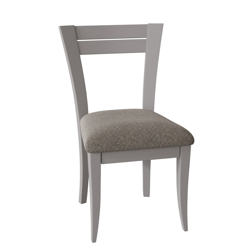 Claverley 19.5'' H Upholstered Side Chair, Chestnut, Flannel
