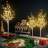 3 Pieces LED Lighted Artificial Birch Christmas Tree