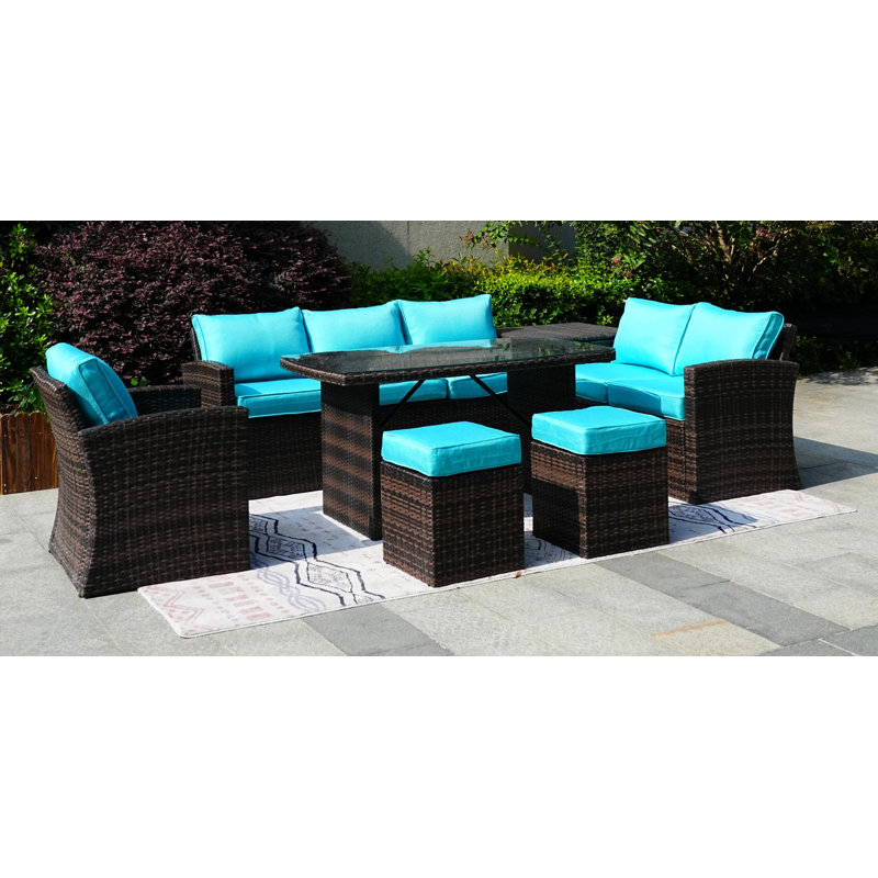 Outdoor 3.93'' Cushion Cover, Cyan