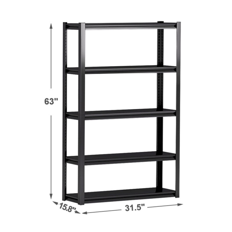 Tablette de garage réglable à 5 niveaux Kalob, H 63 po x l 31,5 po x P 15,7 po