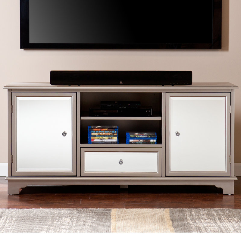Meuble télé avec finitions argent Sorrel
