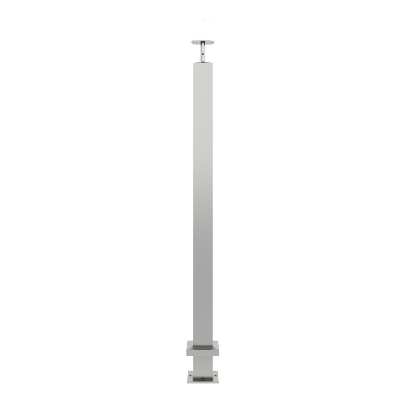 2 po x 34 1/2 po à 36 po Carré acier inoxydable Newel, brossé, Acier Inoxydable