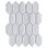 Classic 13.31 in. x 10.24 in. Picket Glossy Glass Mosaic Tile