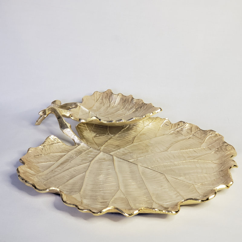 Stainless Steel Gold Leaf Chip And Dip