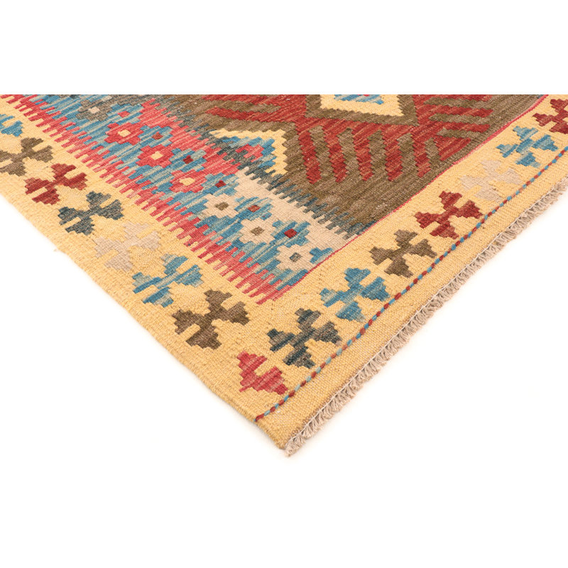 Rectangle 98 cm x 154 cm Wool Hand Woven Kilim