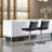Vegan Leather Swivel Adjustable Height Bar Stool-107167918