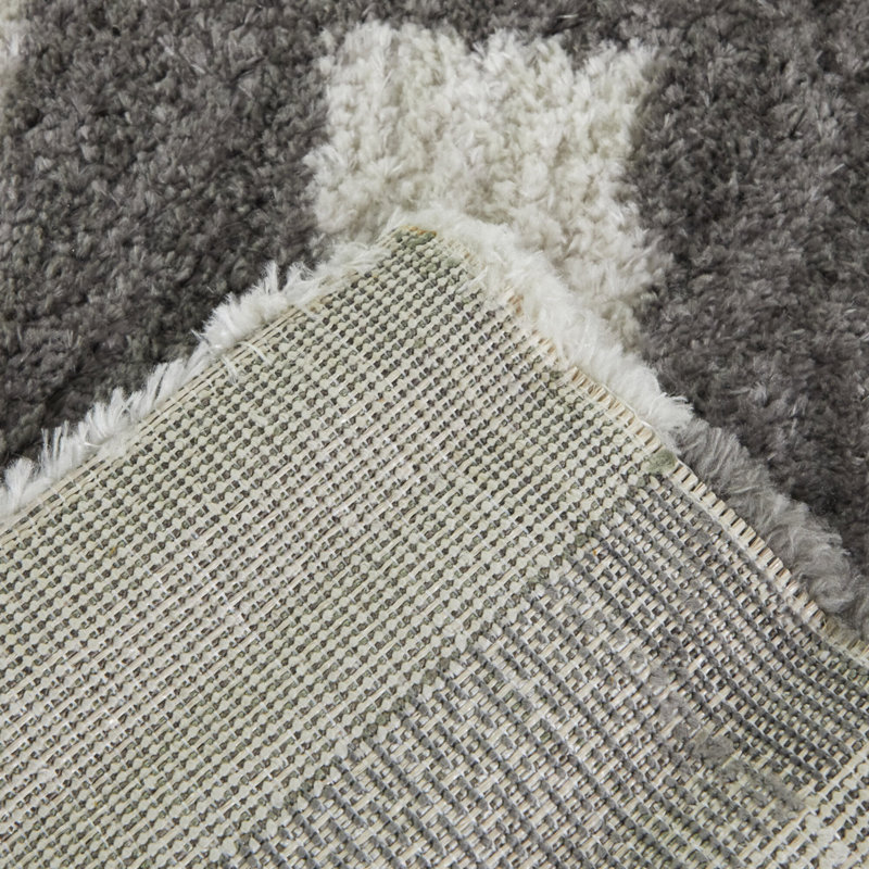 Tapis géométrique tissé à la machine rectangulaire rectangulaire 7 pi 10 po x 10 pi Jula