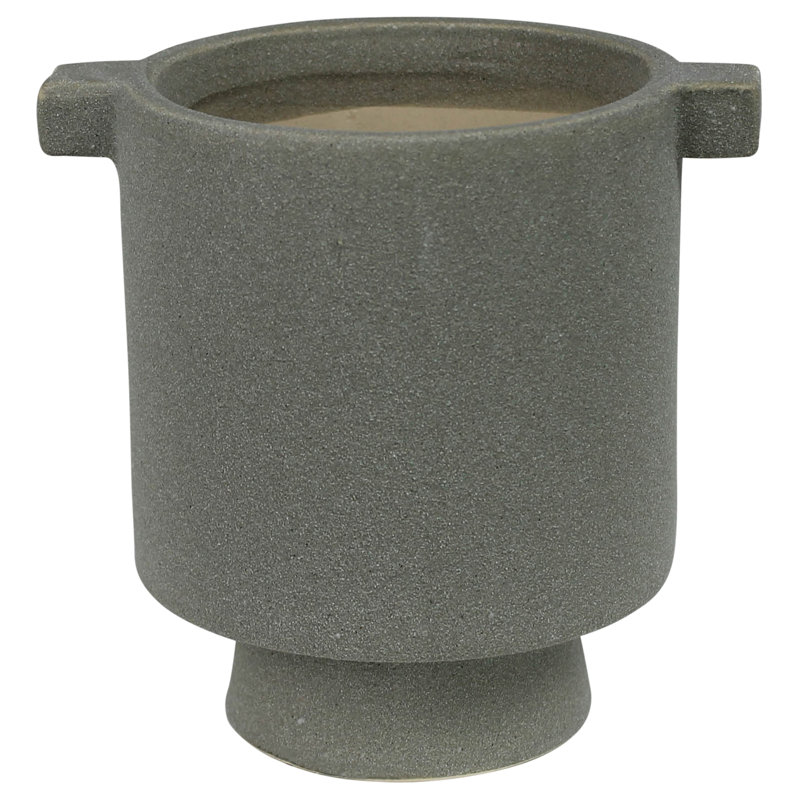 Cache-pot Flynn, céramique, vert clair