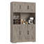 Hempel 70.9" Stand Alone Kitchen Pantry With Microwave Shelf, Wood Storage Pantry Cabinet With Removable Wine Rack, Wash Grey-2077835316