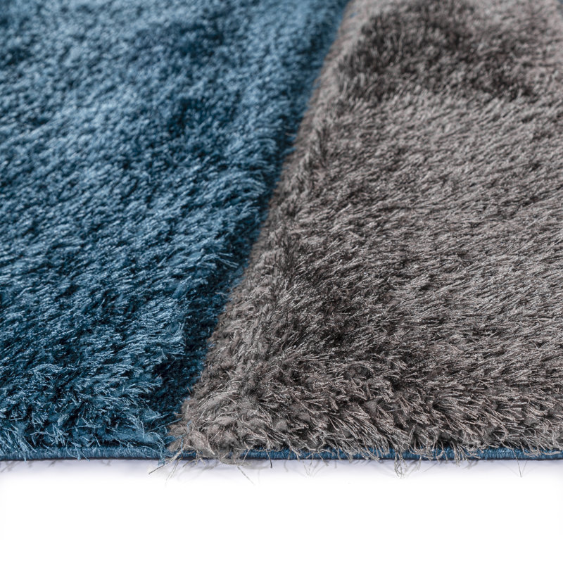 Geometric Shaggy Area Rug, Rectangle 203 x 381 cm