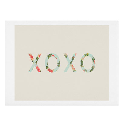 "Floral xoxo" par Allyson Johnson-impression d’art textuel sur papier