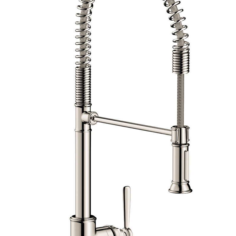 AXOR Montreux 2-Spray Semi-Pro Kitchen Faucet, 1.75 GPM, Polished Nickel