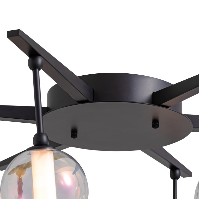 Luminaire suspendu 35 po Golden Mat, Noir, Noir mat