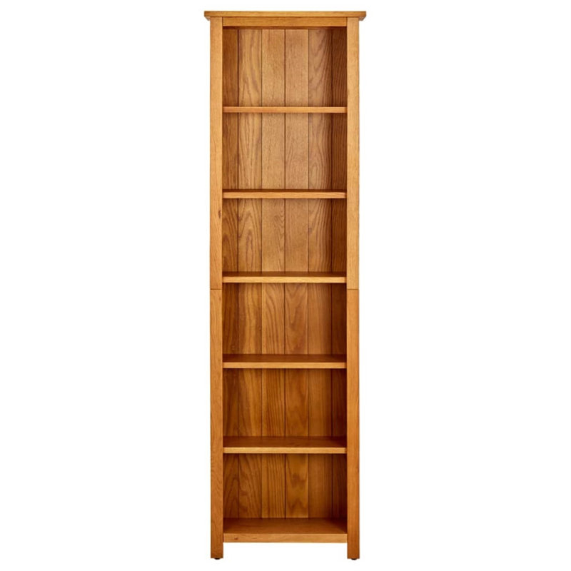 Bookshelf Wall Bookcase Decor Standing Shelves Solid Oak Wood, (6 Shelves) 71'' H x 21'' W x 9'' D