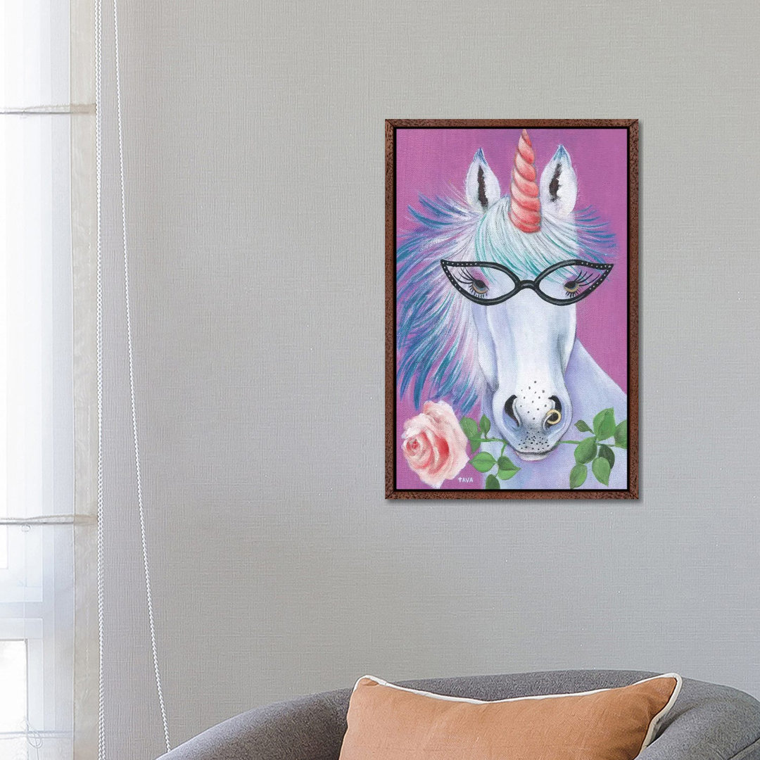 Einhorn III von Tava Studios - Galerie-verpackte Leinwand Giclée auf Leinwand