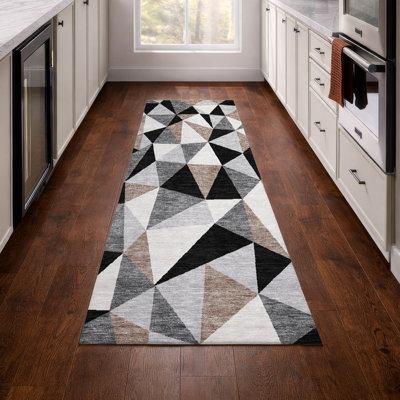 Tapis géométrique intérieur / extérieur lavable à la machine Chantille ACN2835