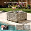 Ensemble de conversation en osier / rotin pour 4 personnes avec chaises pivotantes et coussins Wahkon-490268003