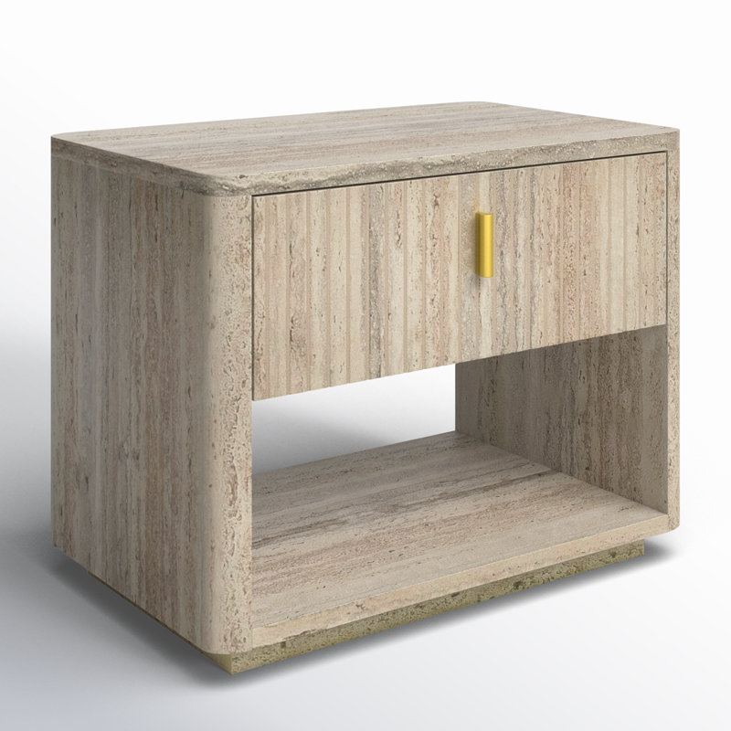 Bayldon 32'' W Nightstand, Travertine Gray