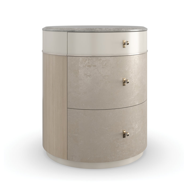 Hang Around 3 - Drawer Solid Wood Nightstand