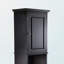 Armoire de rangement 3 pièces avec 2 paniers en maïs Foster, finition noire H 70,74 po x l 17,89 po x P 12,71 po