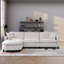 Canapé modulaire 107,87 pi avec 1 repose-pieds, coussin de siège et dossier amovible-133599892