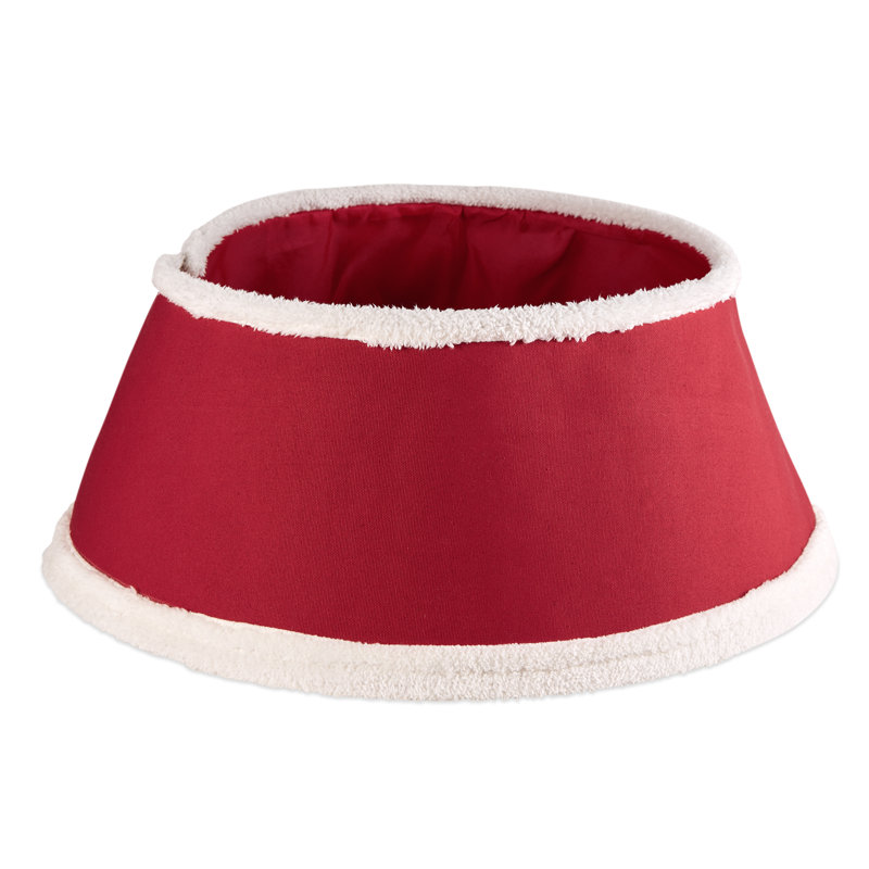 Green and White Polyester Christmas Tree Collar