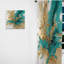 Encre fluide de marbre or et turquoise - olliver-233868067