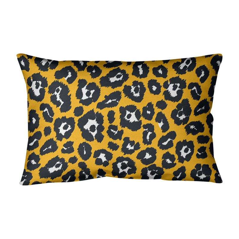 Housse de coussin de football rectangulaire Pittsburgh, Doré, Croisé en coton