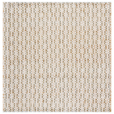 Natural Fiber 225 Hand Loomed Jute/Wool/Pet Striped Rug in Natural/Ivory