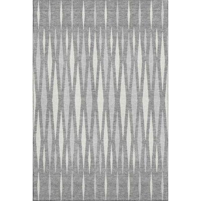 Premium Machine Washable Prisco Gray Rug