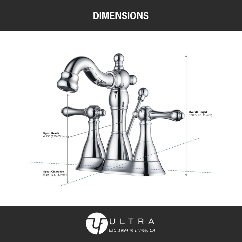Prime Collection 2 Handle Centerset Lavatory Bathroom Sink Faucet with Drain Assembly - Brushed Nickel, Brushed Nickel