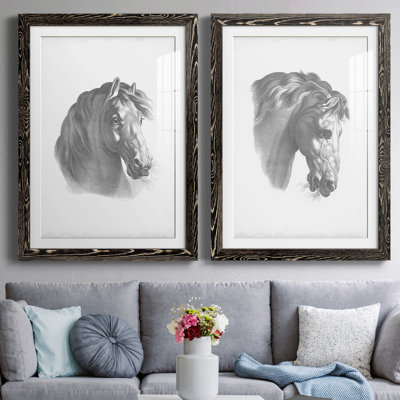 " Equestrian Blueprint II " 2 - Pieces Painting Print