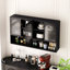 Armoire de rangement murale en verre 47,25 po à quatre portes, fixation murale