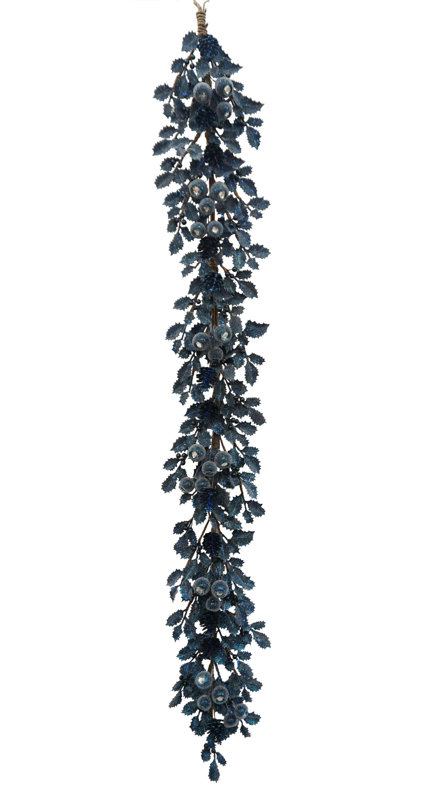 Feuille de houx avec guirlande POD, Bleu