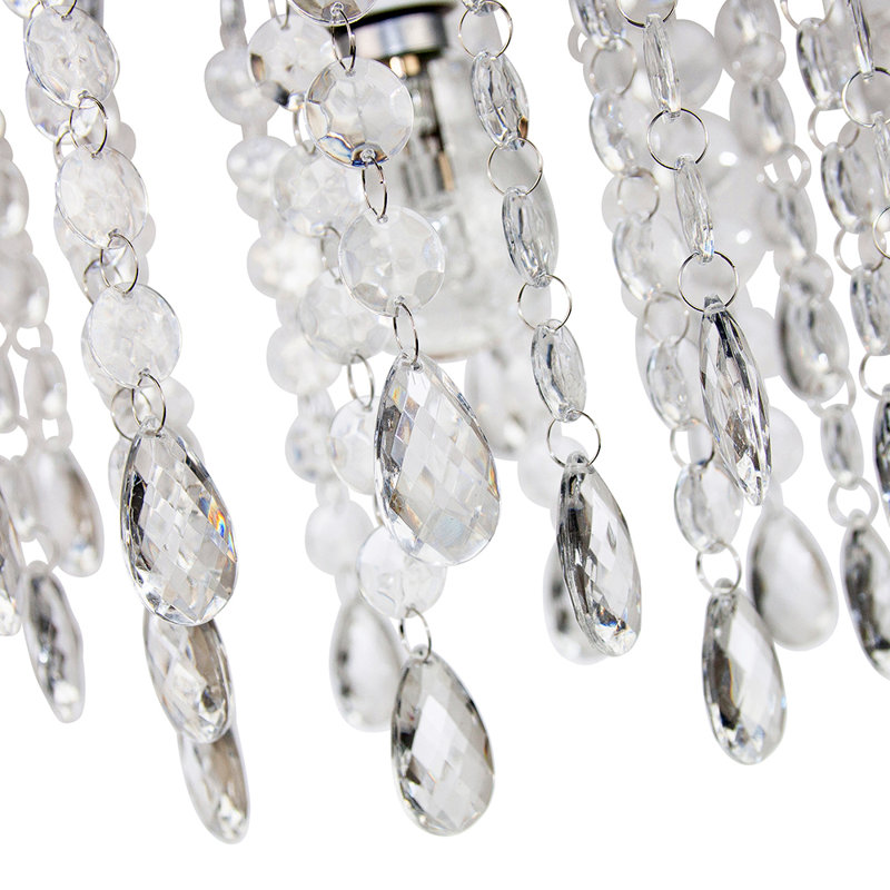 Contemporary Pendant Shade with Acrylic Droplets, Clear